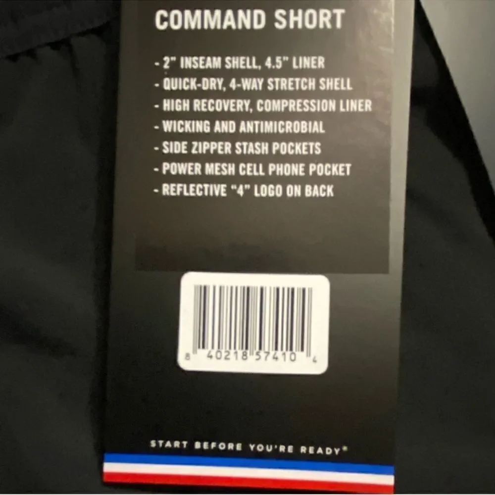 NWT FourLaps Men’s Athletic Command Shorts Black Under Bike Short - Size XXL